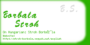 borbala stroh business card